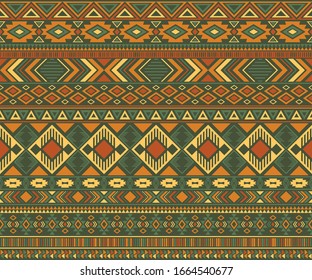 Navajo american indian pattern tribal ethnic motifs geometric vector background. Vintage native american tribal motifs clothing fabric ethnic traditional design. Navajo symbols clothes print.