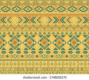 Navajo american indian pattern tribal ethnic motifs geometric seamless background. Cute native american tribal motifs textile print ethnic traditional design. Peruvian folk fashion.