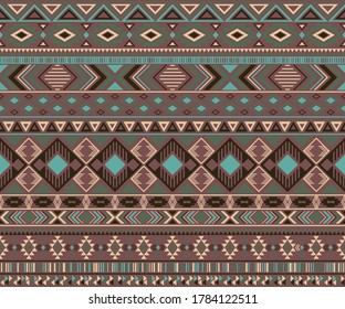 Navajo american indian pattern tribal ethnic motifs geometric vector background. Unusual native american tribal motifs clothing fabric ethnic traditional design. Peruvian folk fashion.