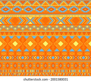 Navajo american indian pattern tribal ethnic motifs geometric seamless background. Impressive native american tribal motifs clothing fabric ethnic traditional design. Navajo symbols fabric print.