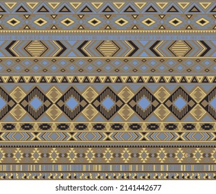 Navajo american indian pattern tribal ethnic motifs geometric seamless background. Eclectic native american tribal motifs textile print ethnic traditional design. Peruvian folk fashion.