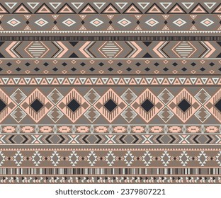 Navajo american indian pattern tribal ethnic motifs geometric vector background. Bohemian native american tribal motifs textile print ethnic traditional design. Navajo symbols clothes print.