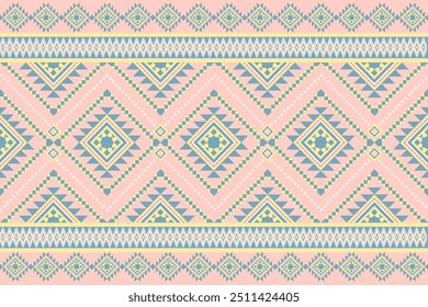 Patrón indio americano navajo motivos étnicos tribales fondo de Vector geométrico. Hermosos motivos tribales nativos americanos estampado textil diseño étnico tradicional. Patrón textil de símbolos navajos.