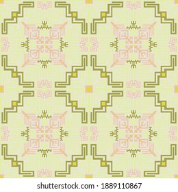 Navajo american indian seamless pattern vector design. Tribal ethnic texture background. Modern decor ornament. Folk peruvian repeating rapport. Cloth print seamless pattern.