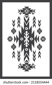 Navajo American Indian vector pattern illustration