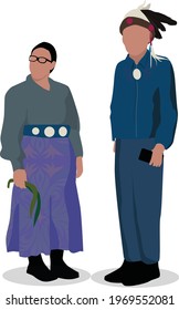 Navajo American Indigenous People Couple