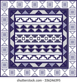 Navajo art boho seamless pattern. Ethnic geometric print. Aztec and African colorful repeating background texture. Fabric, cloth design, wallpaper, wrapping. Vector illustration.