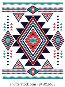 Navajo Aztec big pattern vector illustration 