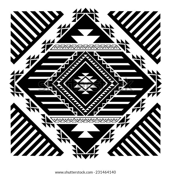 Navajo Aztec Big Pattern Vector Illustration 스톡 벡터 로열티 프리 231464140