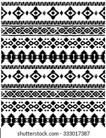 Navajo Aztec hand drawn pattern