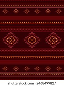 Navajo aztec southwest geometric seamless pattern fabric colorful design for textile printing