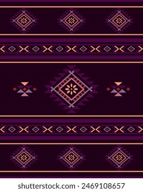 Navajo aztec southwest geometric seamless pattern fabric colorful design for textile printing