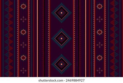 Navajo aztec southwest geometric seamless pattern fabric colorful design for textile printing