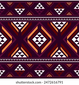 Navajo aztec southwest geometric seamless pattern fabric colorful design for textile printing