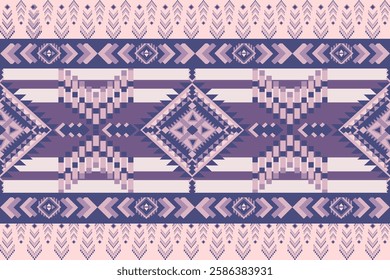 Navajo aztec southwest geometric seamless pattern fabric colorful design for textile printing