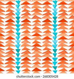 Navajo Aztec textile inspiration seamless pattern. Native American Indian tribal  hand drawn art.
