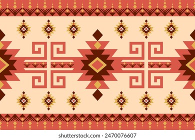 Navajo. Se puede utilizar en el diseño de la tela para la ropa, textil, envoltura, fondo, Fondo de pantalla, alfombra, bordado, estilo azteca