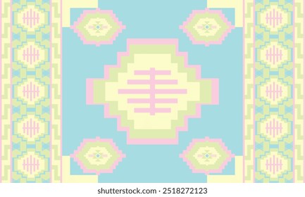 Navajo design, with its sharp geometric lines and vibrant colors, represented elements like the mountains, rivers, and animals that surrounded them For t-shirts, pants, rugs or home decorations.