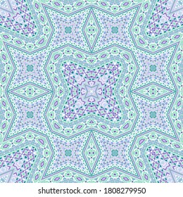 Navajo endless pattern graphic design. Arabesque geometric texture. Textile print in ethnic style. Embroidery motifs in spanish style.