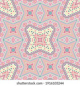Navajo endless pattern vector design. Vintage geometric texture. Textile print in ethnic style. Embroidery motifs in islamic style.