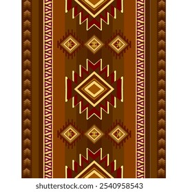 Navajo Ethnic geometric seamless pattern for regal fabric.