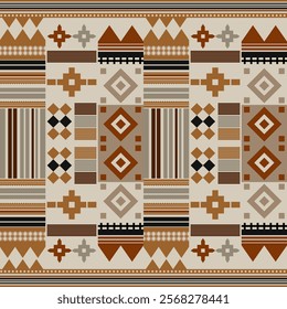 Navajo fabric pattern, bright and modern tones. Traditional geometric patterns combined with a modern twist. Suitable for home decoration or fashion use.
