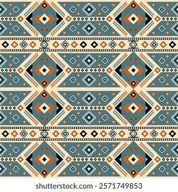 Navajo fabric pattern, bright and modern tones. Traditional geometric patterns combined with a modern twist. Suitable for home decoration or fashion use.