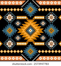 
Navajo fabric pattern, bright and modern tones. Traditional geometric patterns combined with a modern twist. Suitable for home decoration or fashion use.
