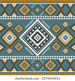 Navajo fabric pattern, bright and modern tones. Traditional geometric patterns combined with a modern twist. Suitable for home decoration or fashion use.
