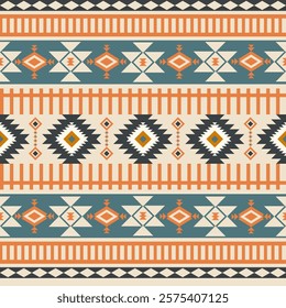 Navajo fabric pattern, bright and modern tones, traditional geometric patterns combined with a modern twist. Suitable for home decoration, textile and fashion applications, lifestyle products 