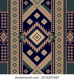 Navajo fabric pattern, bright and modern tones, traditional geometric patterns combined with a modern twist. Suitable for home decoration, textile and fashion applications, lifestyle products 