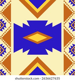 Navajo Fabric pattern. Colorful Navajo Tribal Geometric Pattern. Traditional Native American Style. Pattern seamless tribal texture. Suitable for home decoration, fabric