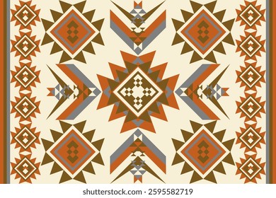 Navajo fabric pattern, Geometric ethnic American traditional pattern. bright and modern tones, traditional geometric patterns combined with a contemporary twist. Suitable for home decoration, fabric.