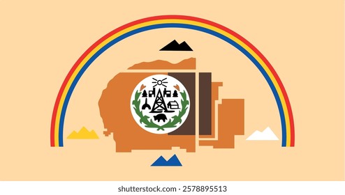 Navajo  Flag Vector Illustration Premium Quality