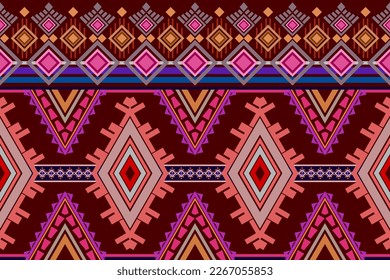 Navajo geometric ethnic oriental seamless pattern traditional, African Ikat paisley embroidery, Aztec style abstract vector, Embroidery pattern illustration,Design for printing business.