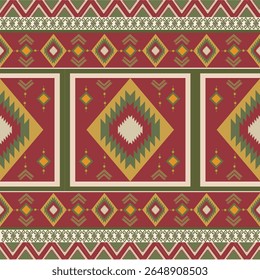        Navajo ,  Geometric ethnic pattern , seamless pattern traditional,Design for background, wallpaper, Batik, fabric, carpet, clothing, wrapping, and textile. Colorful ethnic pattern