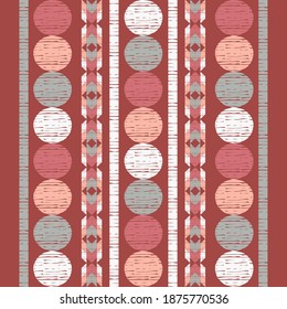 Navajo mosaic rug with traditional folk geometric pattern. Stripes. Native American Indian blanket. Aztec elements. Seamless pattern. Vector illustration for web design or print.