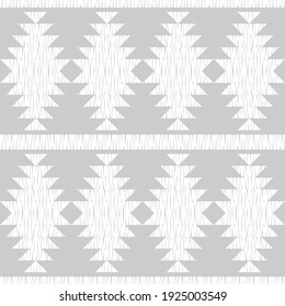 Navajo mosaic rug with traditional folk geometric pattern. Native American Indian blanket. Aztec elements. Mayan ornament. Seamless background. Vector illustration for web design or print.