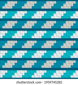 Navajo mosaic rug with traditional folk geometric pattern. Native American Indian blanket. Aztec elements. Mayan ornament. Seamless background. Vector illustration for web design or print.