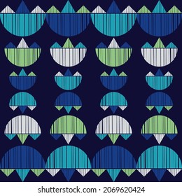 Navajo mosaic rug with traditional folk geometric pattern. Native American Indian blanket. Aztec elements. Mayan ornament. Seamless background. Vector illustration for web design or print.