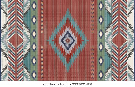 Nativo navajo América estilo decoración de estilo étnico suroeste. patrón ininterrumpido de vector tribal. Ornamento geométrico Boho indio.folk.orientel. Windows.tukey mexicano .blanket, alfombra. Alfombra tejida.