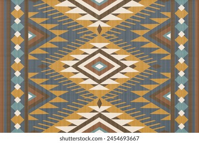 Navajo Native America South Western inspired area rugs ethnic decor style. tribal vector seamless pattern. Indian ornament Boho geometric ornament.folk.orientel. Window .blanket, rug. Woven carpet