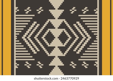 Navajo Native America South Western inspired area rugs ethnic decor style. tribal vector seamless pattern. Indian ornament Boho geometric ornament.folk.orientel. Window .blanket, rug. Woven carpet