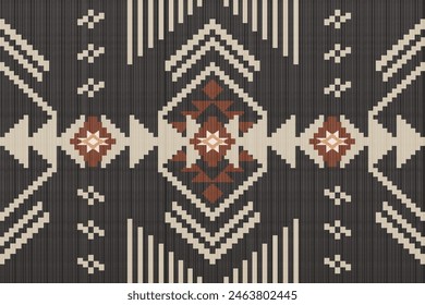 Navajo Native America South Western inspired area rugs ethnic decor style. tribal vector seamless pattern. Indian ornament Boho geometric ornament.folk.orientel. Window .blanket, rug. Woven carpet