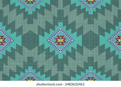 Navajo Native America South Western inspired area rugs ethnic decor style. tribal vector seamless pattern. Indian ornament Boho geometric ornament.folk.orientel. Window .blanket, rug. Woven carpet.