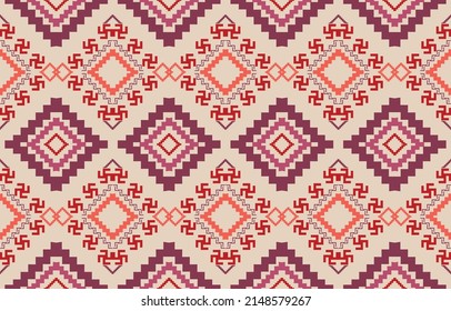 Navajo native american fabric seamless pattern,geometric tribal ethnic traditional background, design elements, design for carpet,wallpaper,clothing,rug,interior,embroidery vector illustration.
