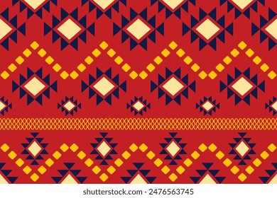 Motif harmonieux de tissu natif américain Navajo, arrière-plan géométrique tribal ethnique traditionnel, éléments de design , conception pour tapis, fond d'écran, vêtements, tapis, intérieur, broderie  illustration vectorielle.