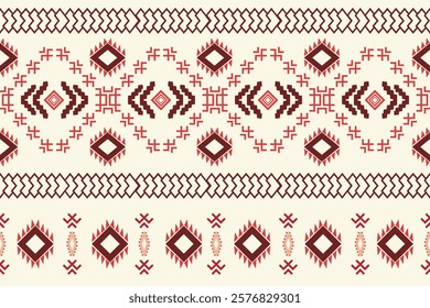 Navajo native american fabric seamless pattern,geometric tribal ethnic traditional background, design elements, design for carpet,wallpaper,clothing,rug,interior,embroidery vector illustration.