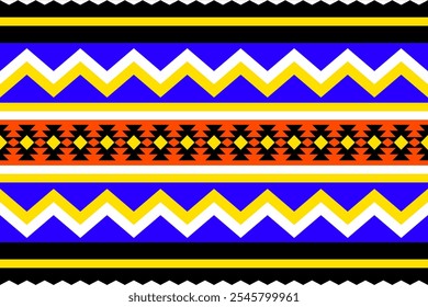 Navajo Native American four sacred color rugs ethnic design, Southwestern ethnic Navajo pattern. Geometric Navajo Indian tribal pattern. Design for clothing, fabric, rug, carpet, woven and decoration.