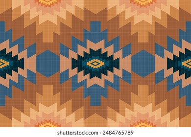 Navajo Native  inspired area rugs ethnic decor style. tribal vector seamless pattern. Indian ornament Boho geometric ornament.folk.orientel. Window .blanket, rug. Woven carpet.